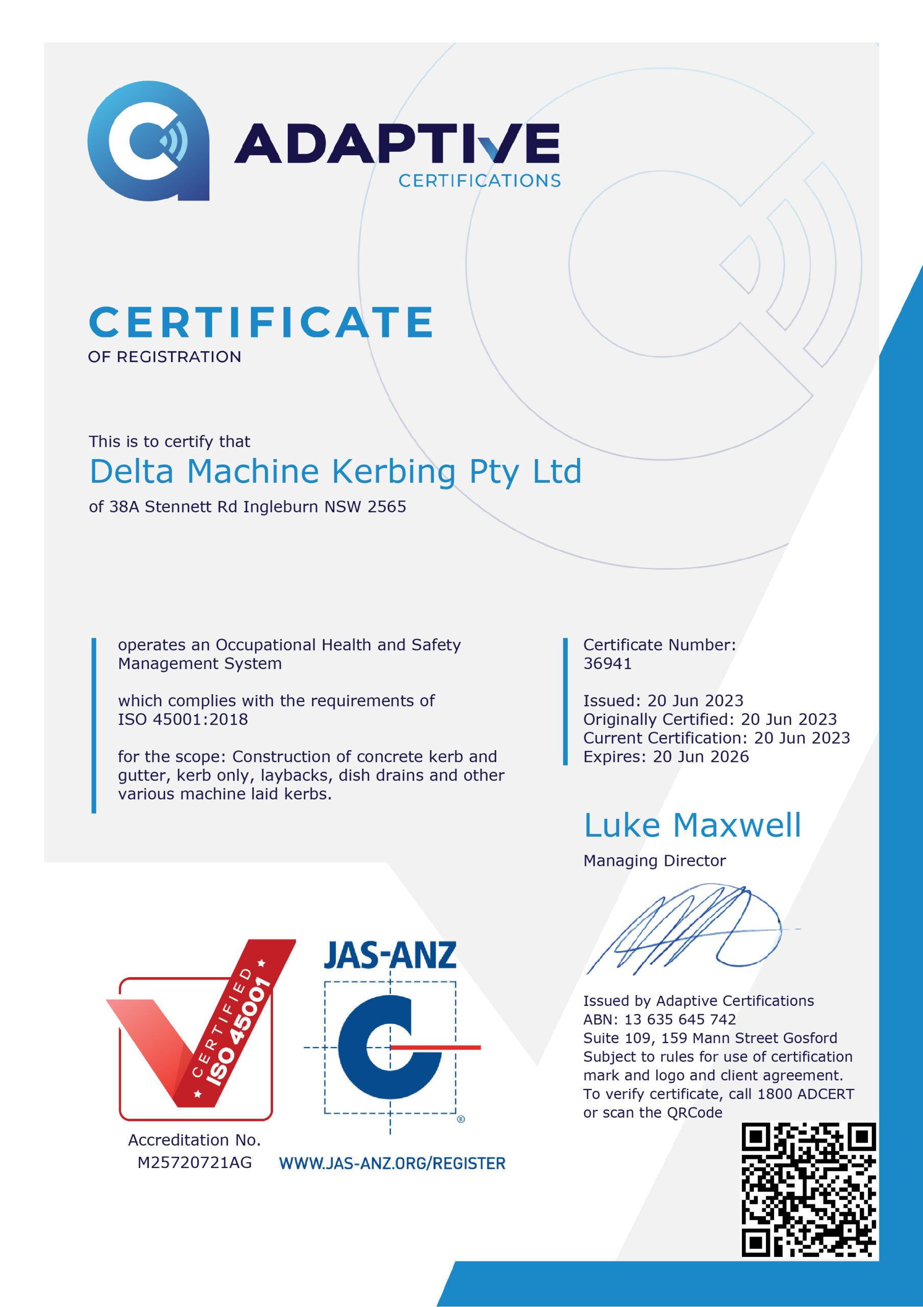 CERTIFIED ISO 45001